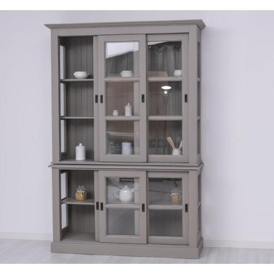 szurke vintage toloajtos konyvszekreny polcos butor tomorfa rusztikus country mediterran vitrines szekreny nappali haloszoba dolgozoszoba.jpg